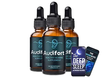 Three bottle Audifort package with two digital bonus covers